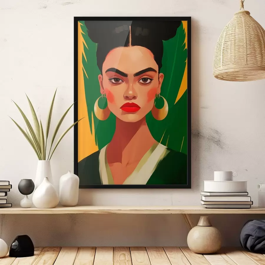 Fototapete Frau mit Ohrringen f45953