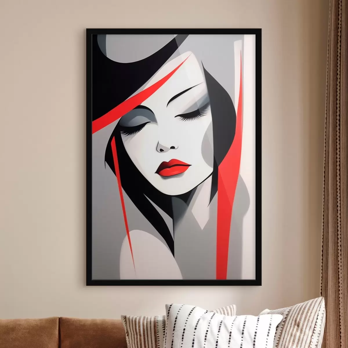 Poster Abstraktes Frauenporträt f45964