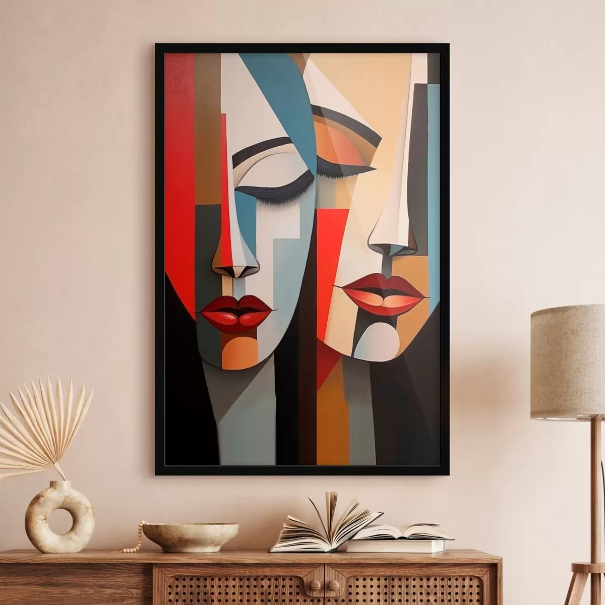 Poster Abstrakte weibliche Gesichter f45967