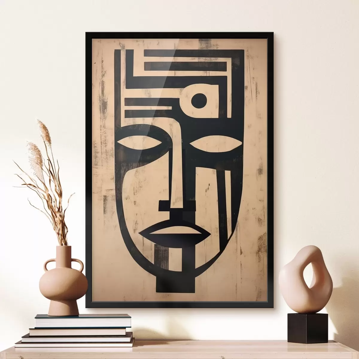 Poster Geometrisches abstraktes Gesicht f45970