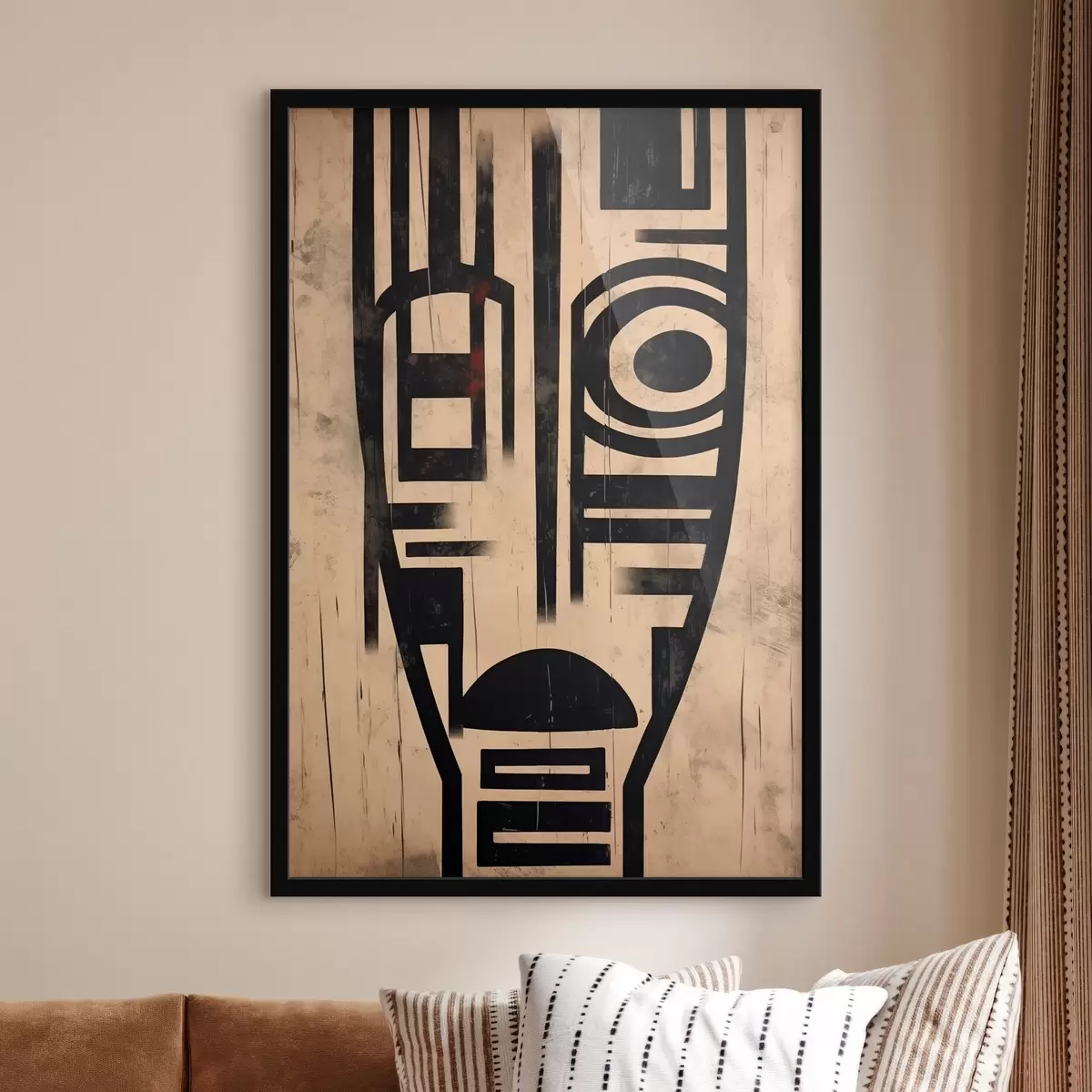 Poster Geometrisches abstraktes Gesicht f45971