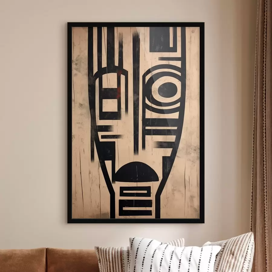 Fototapete Geometrisches abstraktes Gesicht f45971