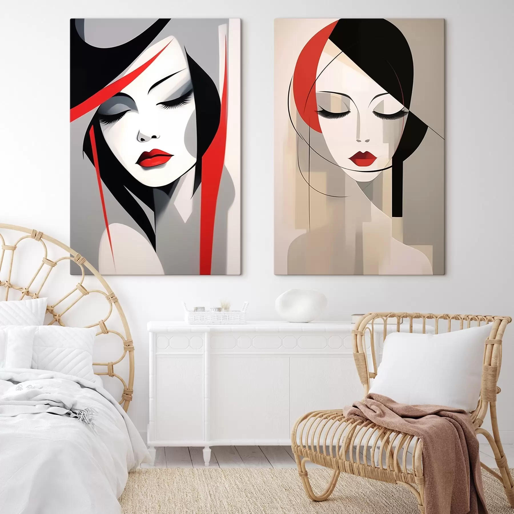 Wandbilder Abstrakte Frauenporträts m00774