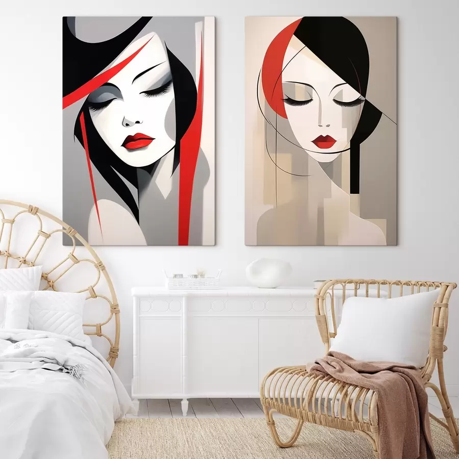 Wandbilder Abstrakte Frauenporträts m00774