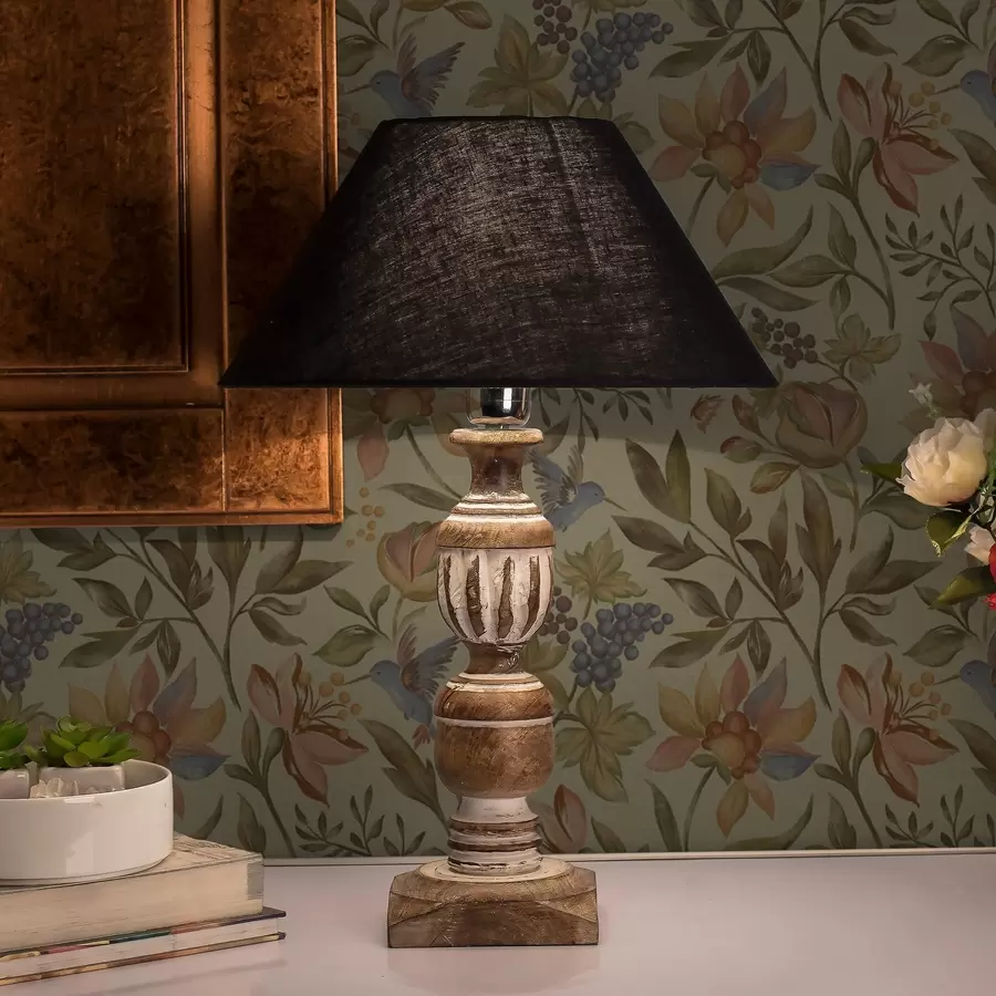 Fototapete Vintage-Blumen und Vögel mit Trauben auf olivfarbenem Hintergrund a00594