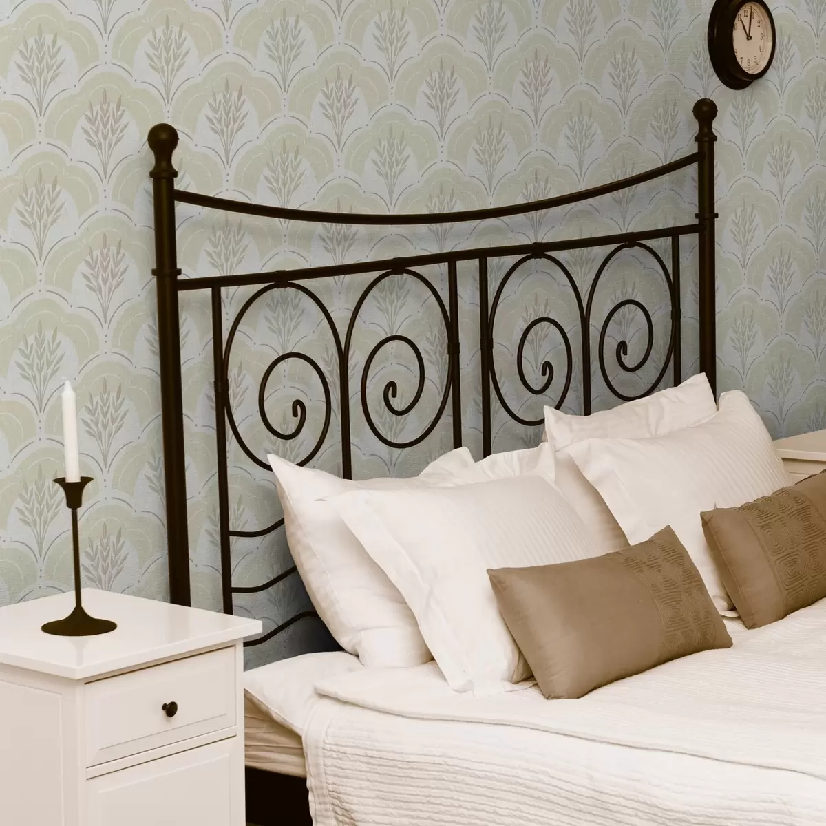 Tapete Weizen unter Bögen, sanfter cremegelber Aquarellgrund a00607