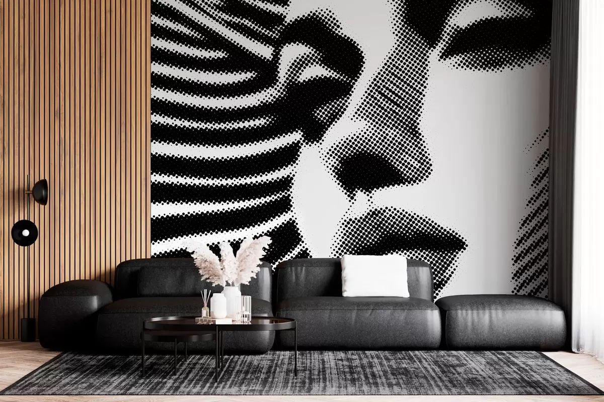 Fototapete Gesicht einer Frau im Pop-Art-Stil w04504