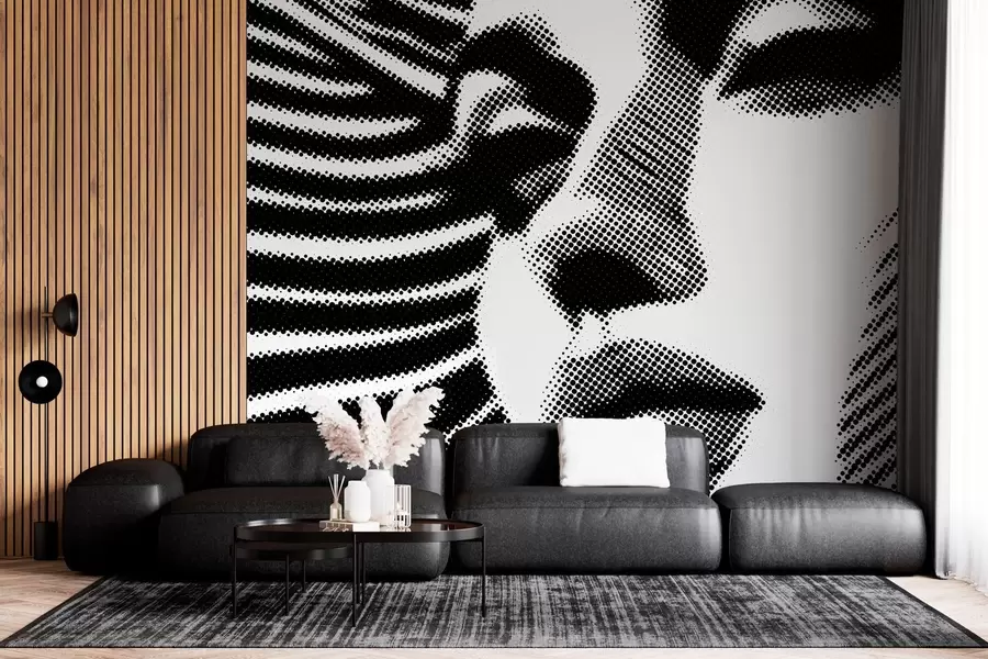 Fototapete Gesicht einer Frau im Pop-Art-Stil w04504