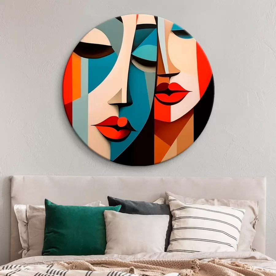 Wandbilder Geometrisches Frauenporträt r45966