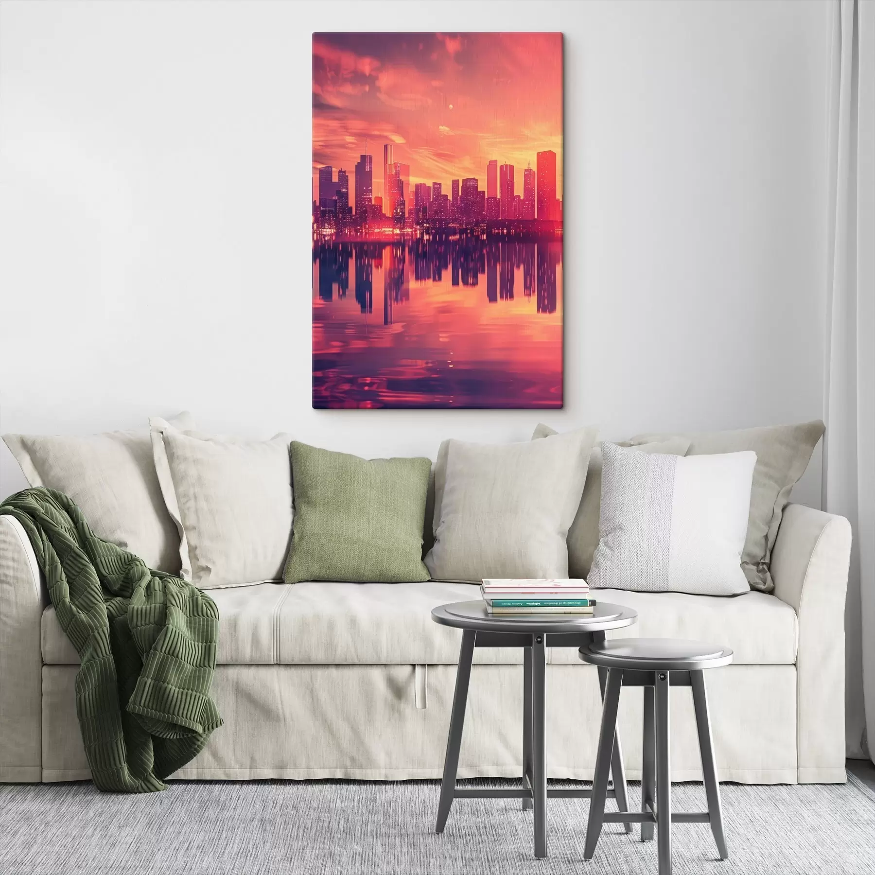 Wandbilder Stadt bei Sonnenuntergang s45658