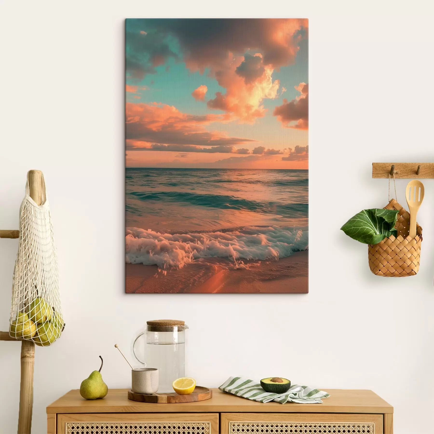 Wandbilder Wolken vor dem Hintergrund des Meeres s45660