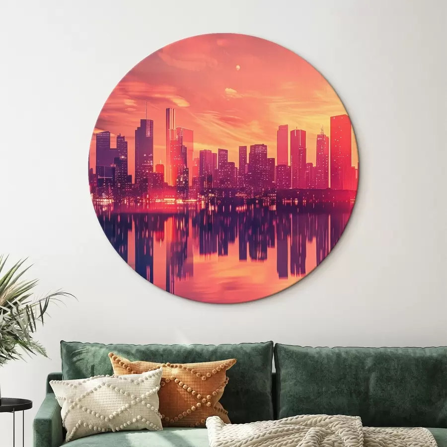 Wandbilder Stadt bei Sonnenuntergang r45658