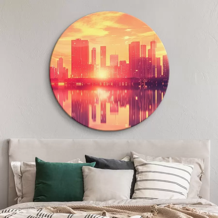 Wandbilder Bestellung vor dem Hintergrund einer modernen Stadt r45659