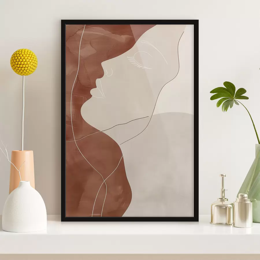 Fototapete Abstraktion, Silhouette eines Mädchens f45656