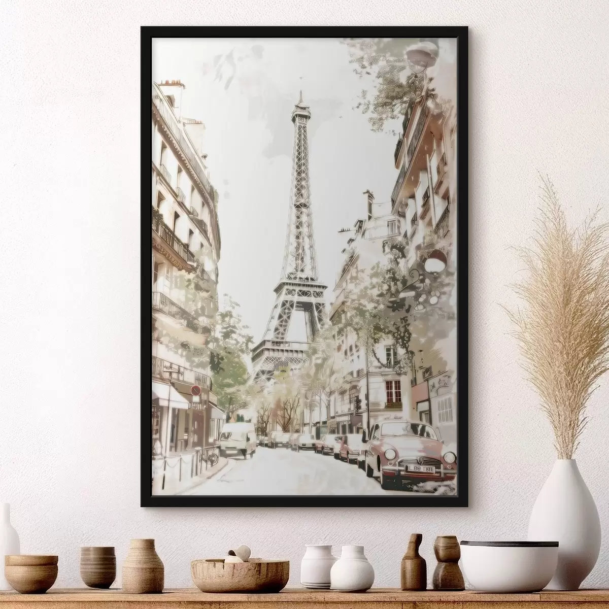 Poster Bild von Paris, Malerei-Imitation f45668