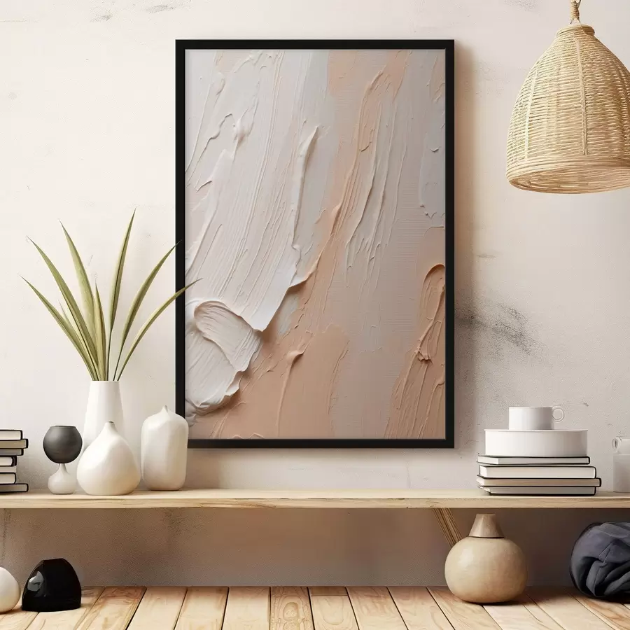 Fototapete Strukturierte Pastellstriche in Beige-Creme-Tönen f45871