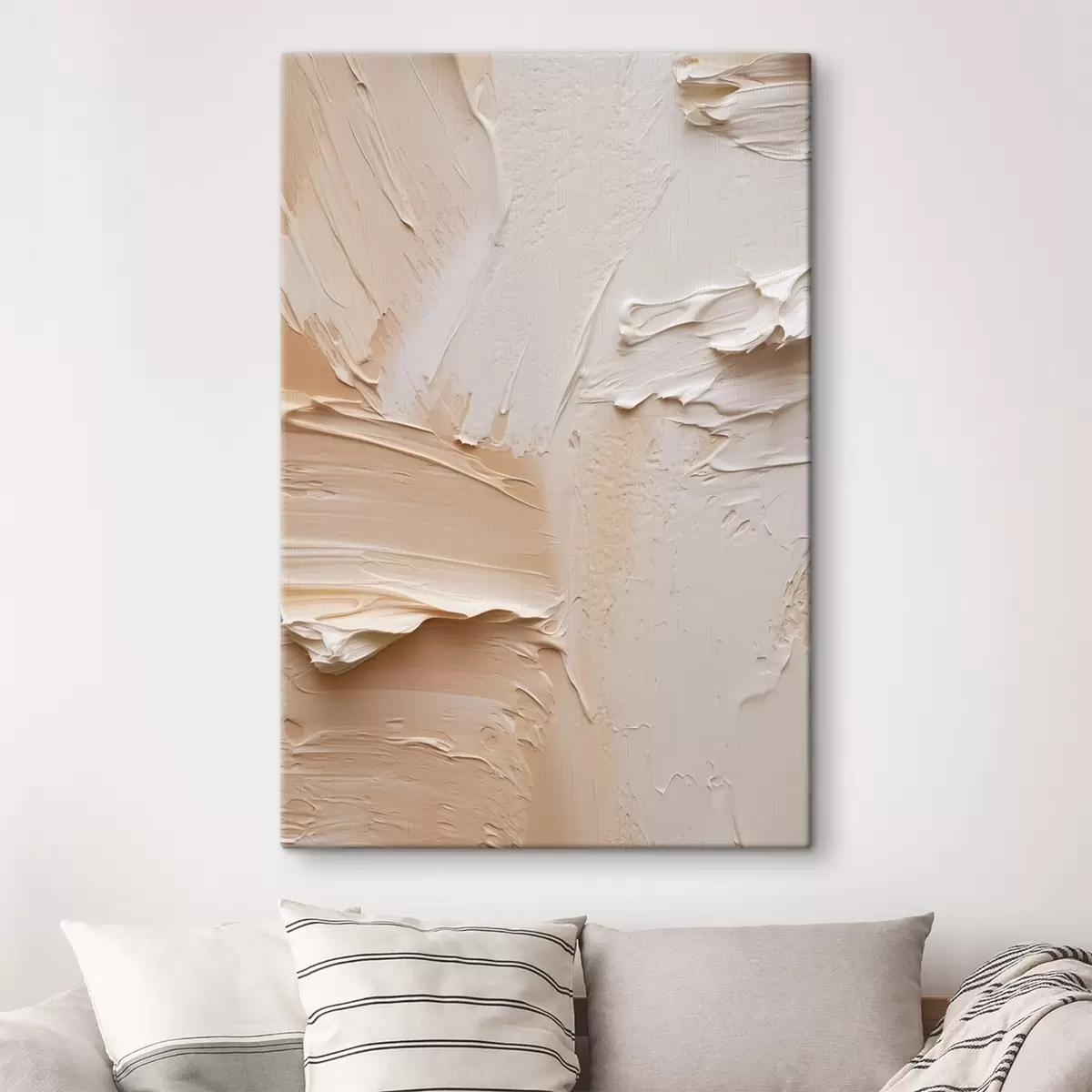 Wandbilder Leichte Impasto-Striche, cremige, sandige Textur s45872