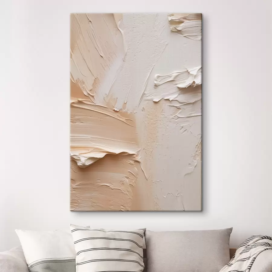 Wandbilder Leichte Impasto-Striche, cremige, sandige Textur s45872