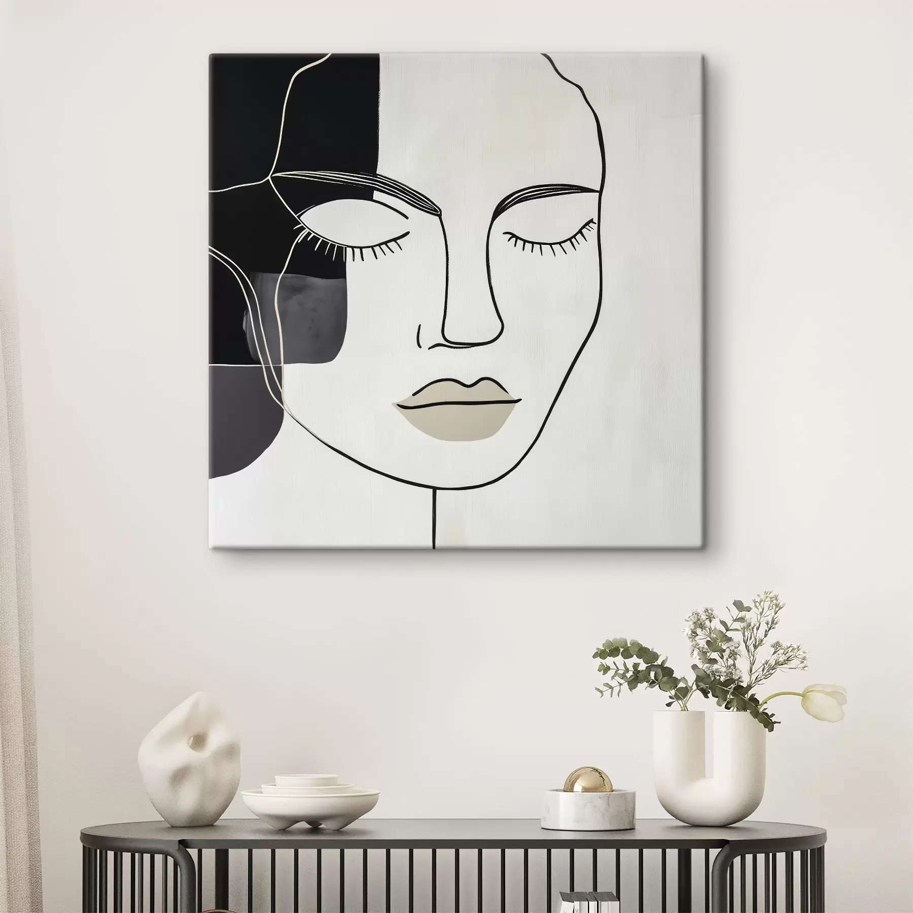 Wandbilder Minimalistisches abstraktes Porträt s45987