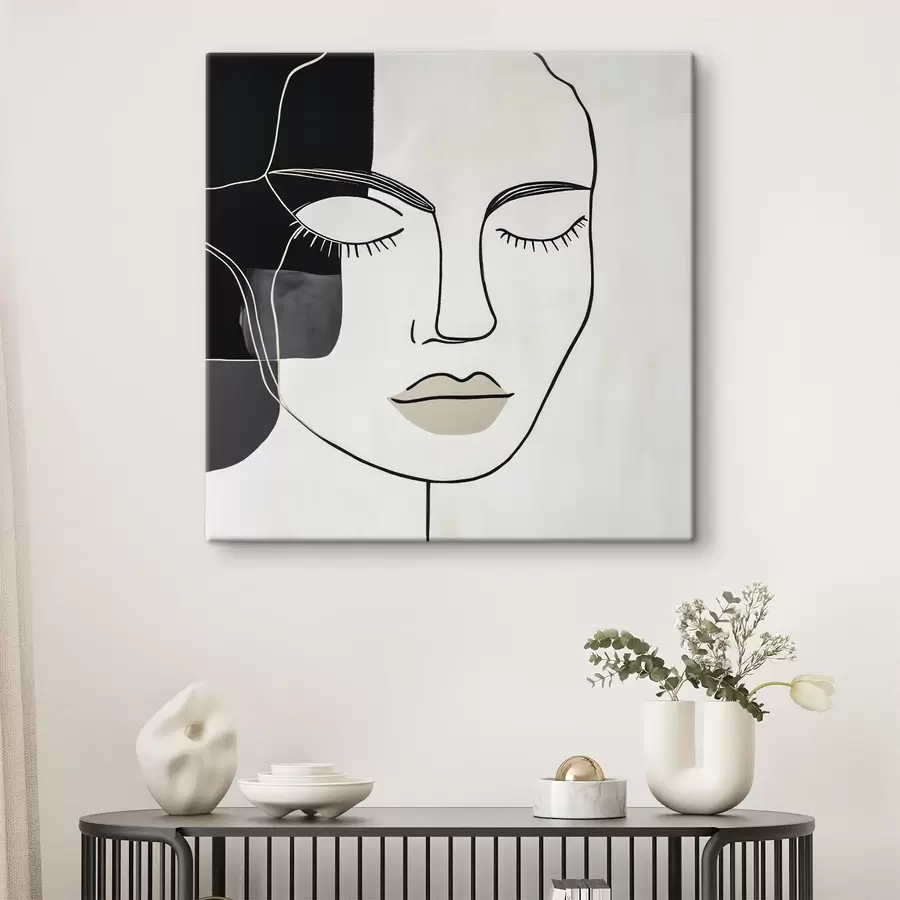 Wandbilder Minimalistisches abstraktes Porträt s45987