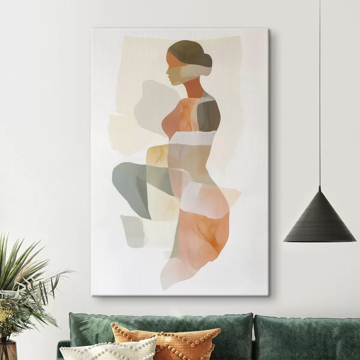 Wandbilder Abstrakte weibliche Silhouette s45992