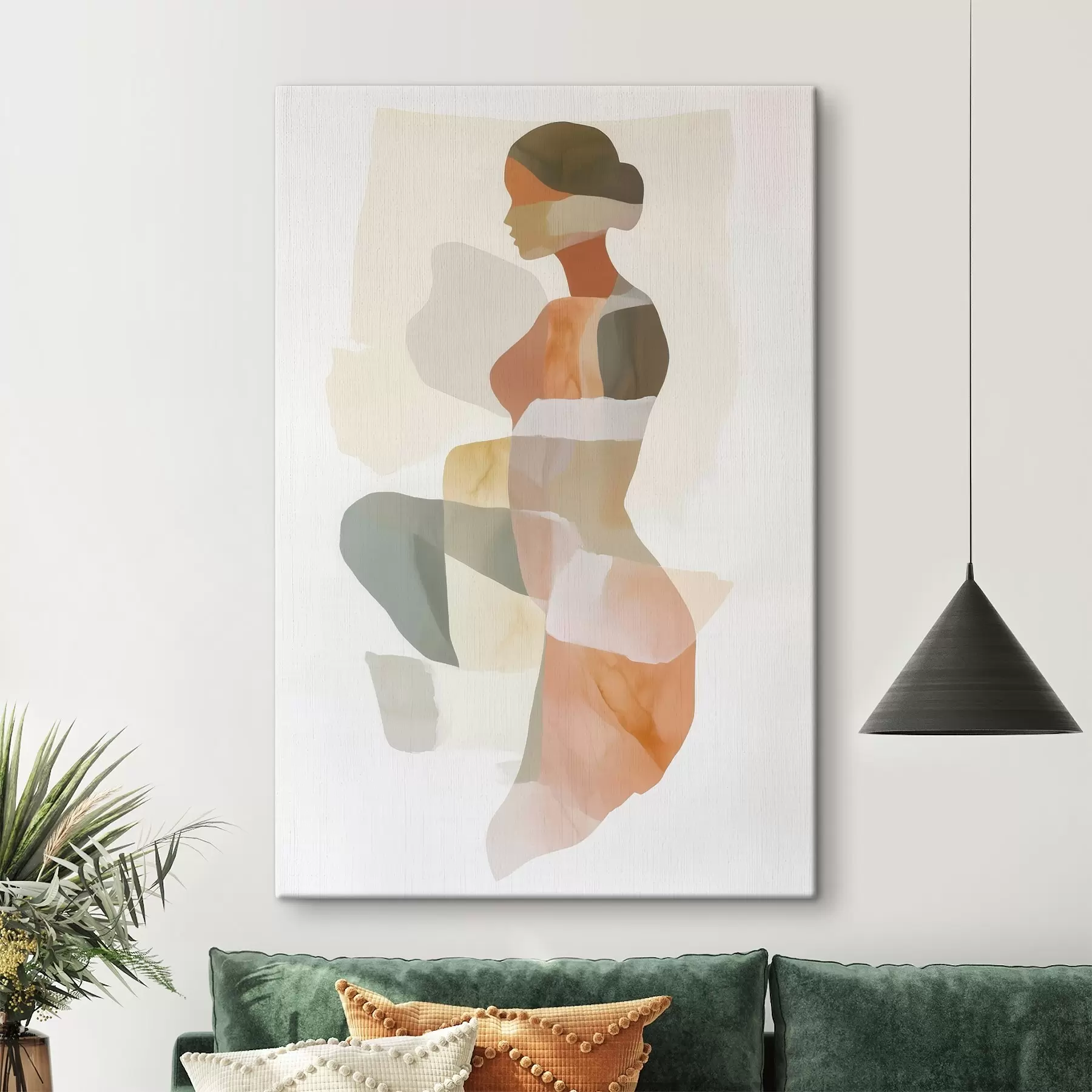 Wandbilder Abstrakte weibliche Silhouette s45992