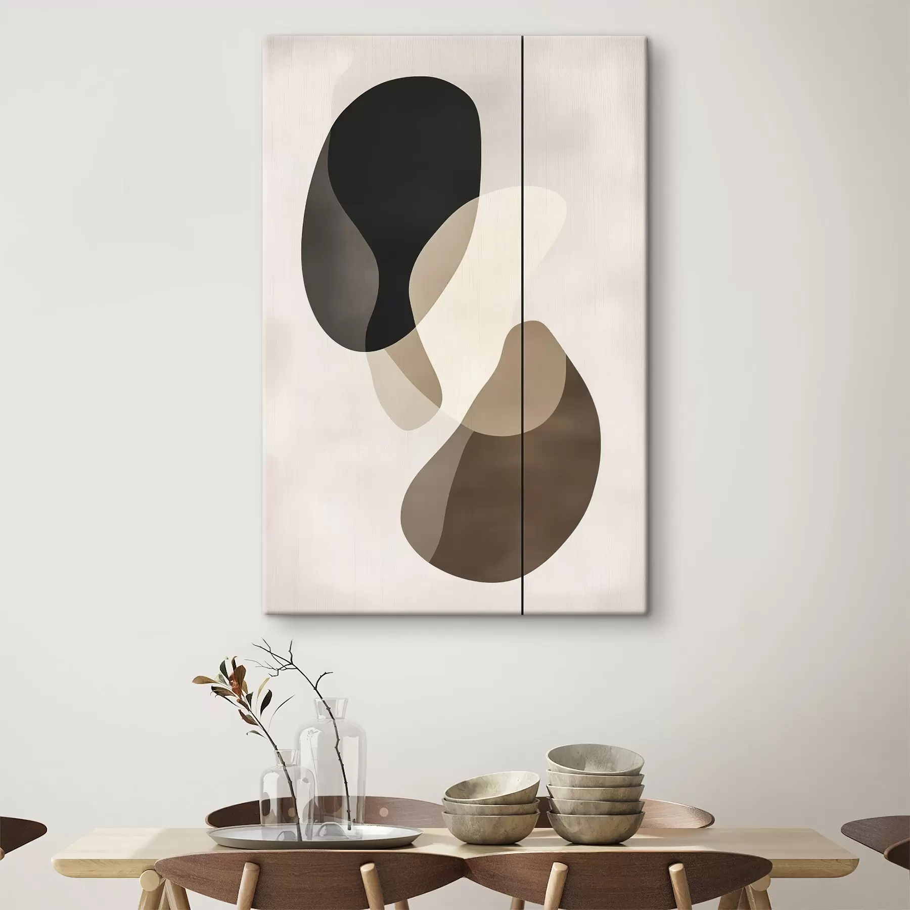 Wandbilder Schwebende abstrakte Formen s45994