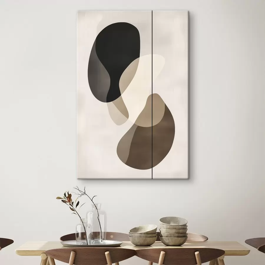 Wandbilder Schwebende abstrakte Formen s45994