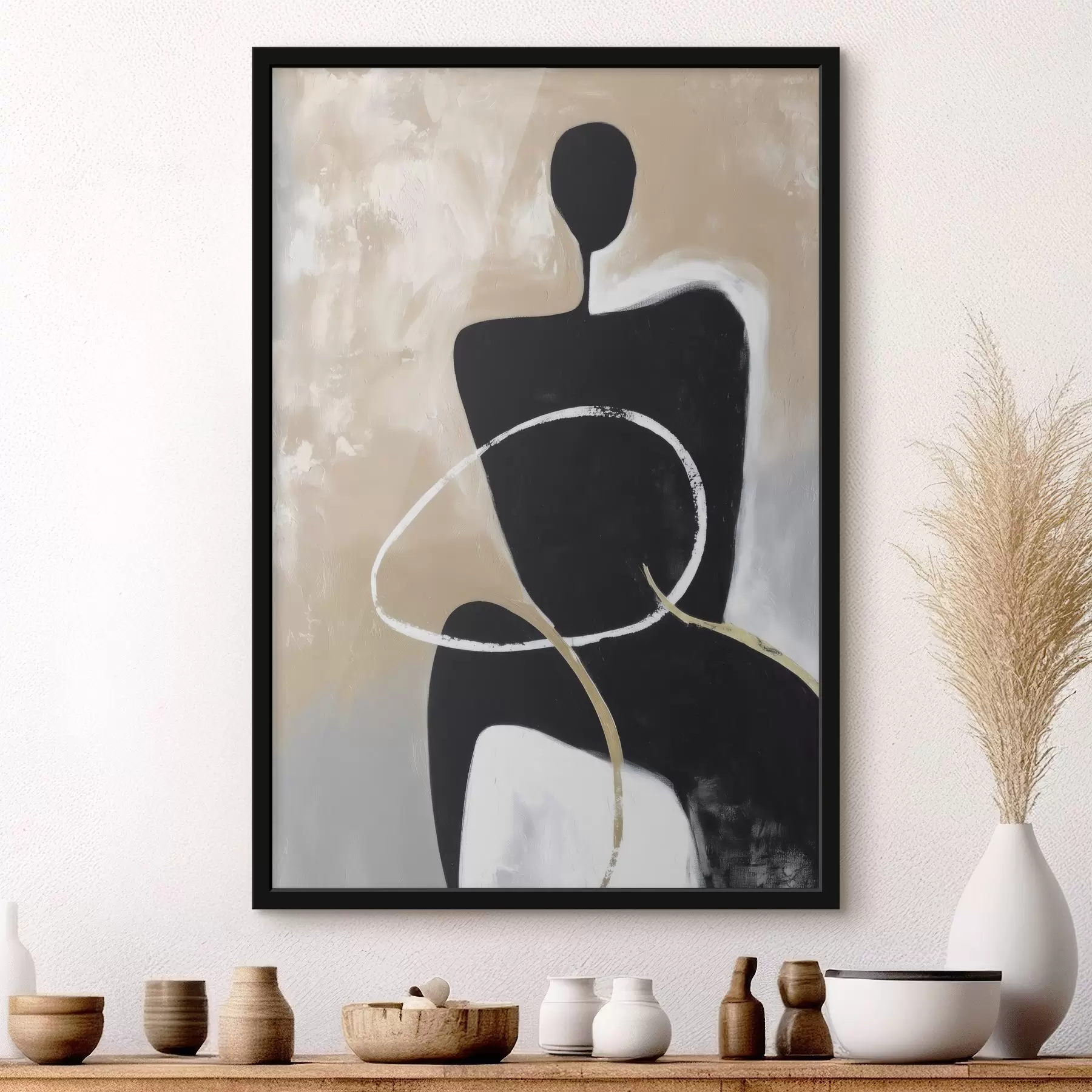 Fototapete Abstrakte Silhouette mit minimalistischen Formen f45984