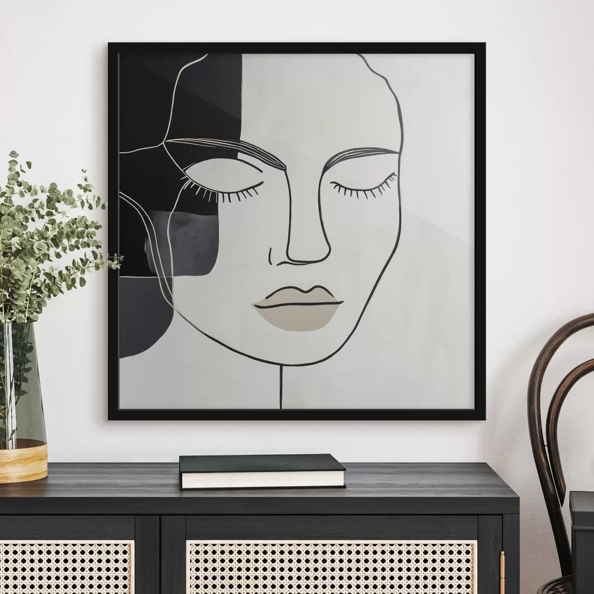 Poster Minimalistisches abstraktes Porträt f45987