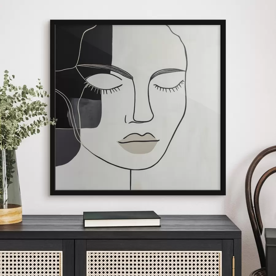 Fototapete Minimalistisches abstraktes Porträt f45987