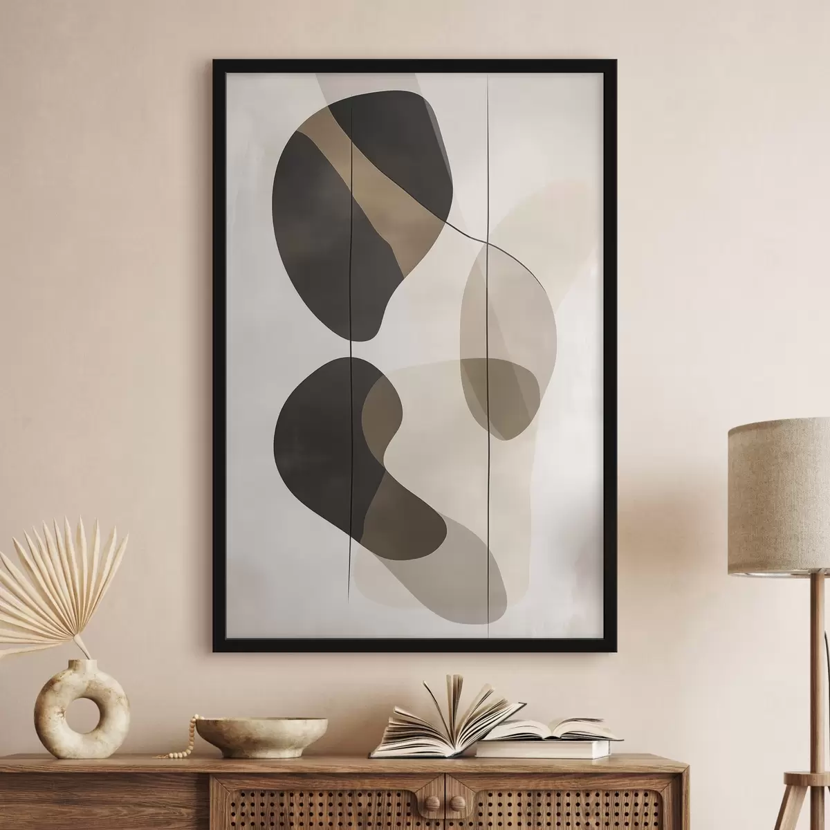 Poster Schwebende abstrakte Formen f45991