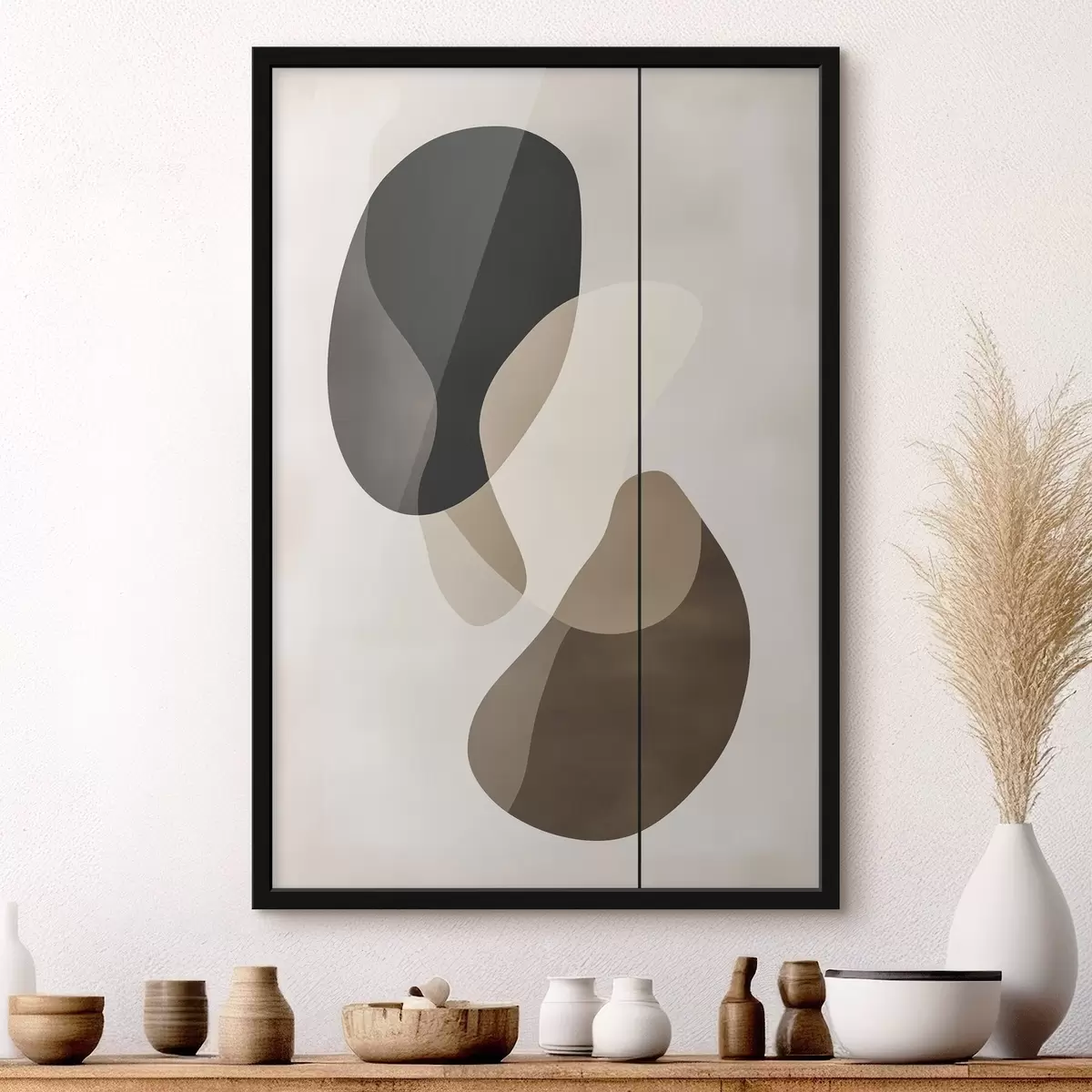 Poster Schwebende abstrakte Formen f45994