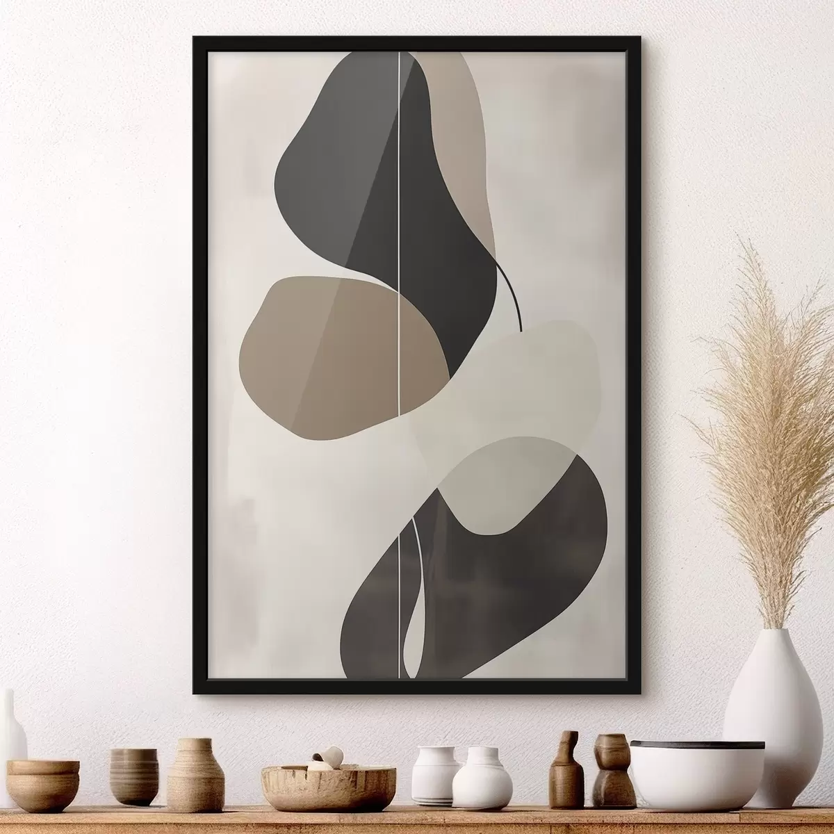 Poster Schwebende abstrakte Formen f45995