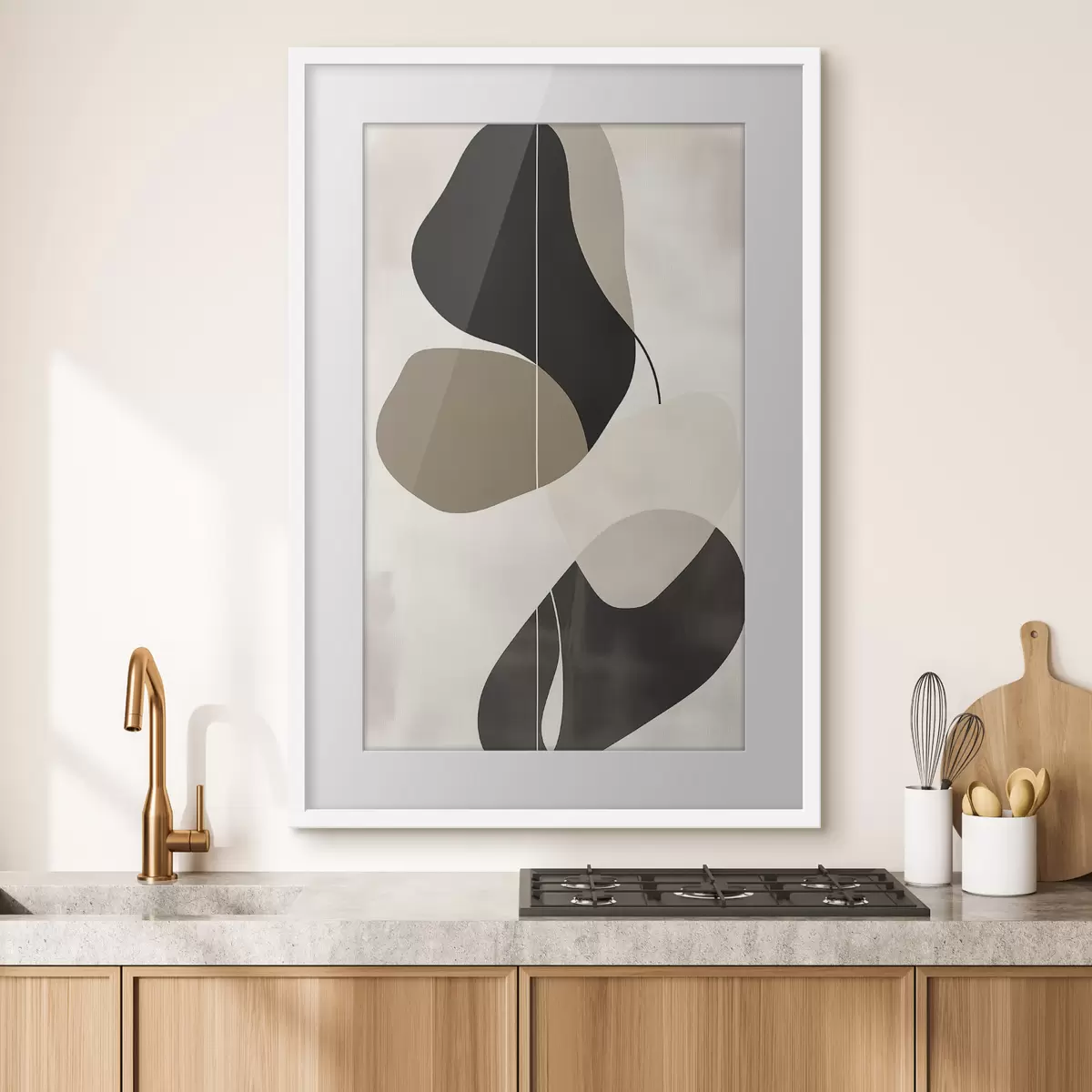 Poster Schwebende abstrakte Formen f45995