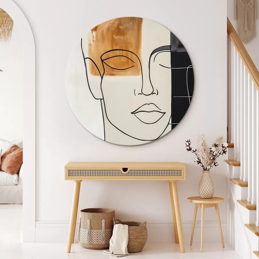 Wandbilder Minimalistisches abstraktes Porträt r45986