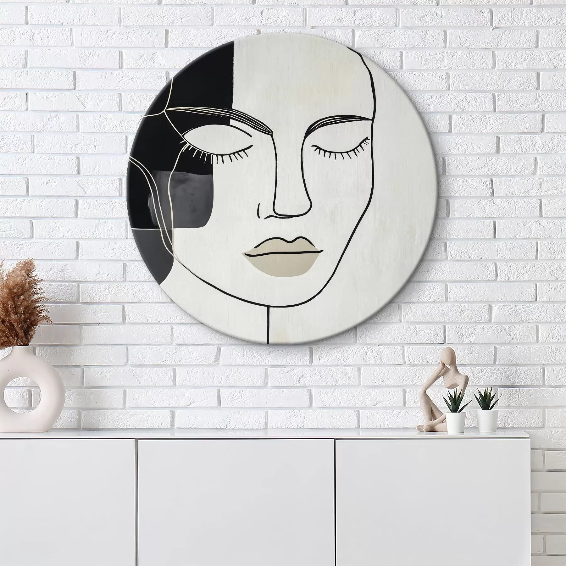 Wandbilder Minimalistisches abstraktes Porträt r45987