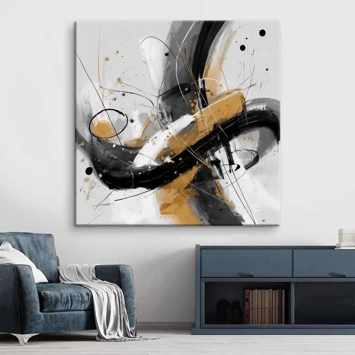 Wandbilder Grafisches Echo im Stil der modernen Abstraktion s45848