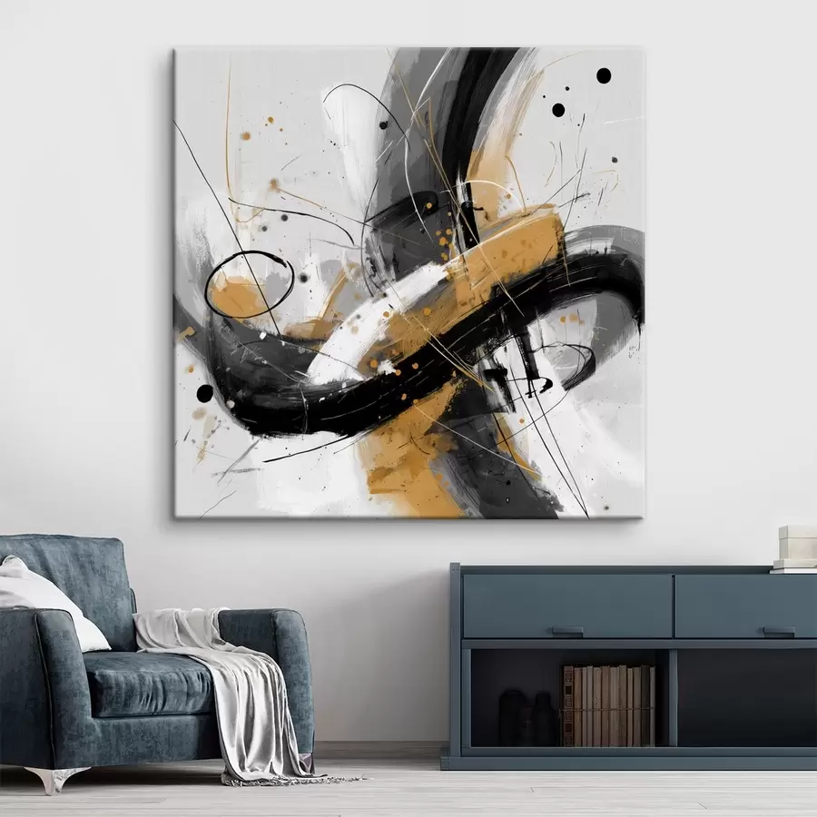 Wandbilder Grafisches Echo im Stil der modernen Abstraktion s45848