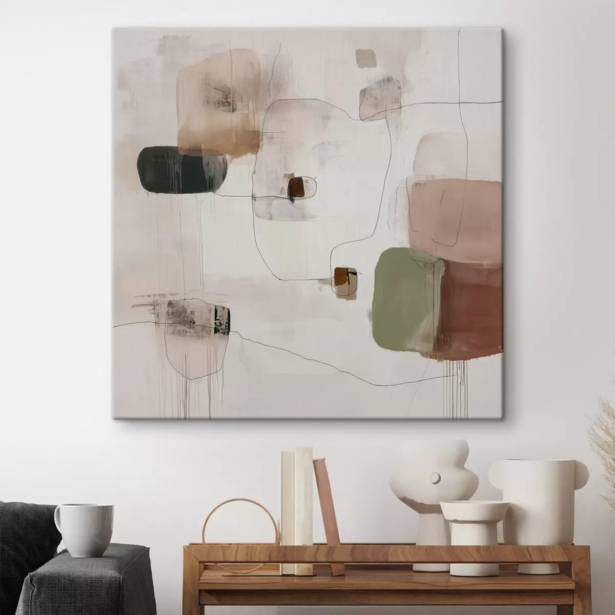 Wandbilder Abstrakter Minimalismus in warmen Farbtönen s45860
