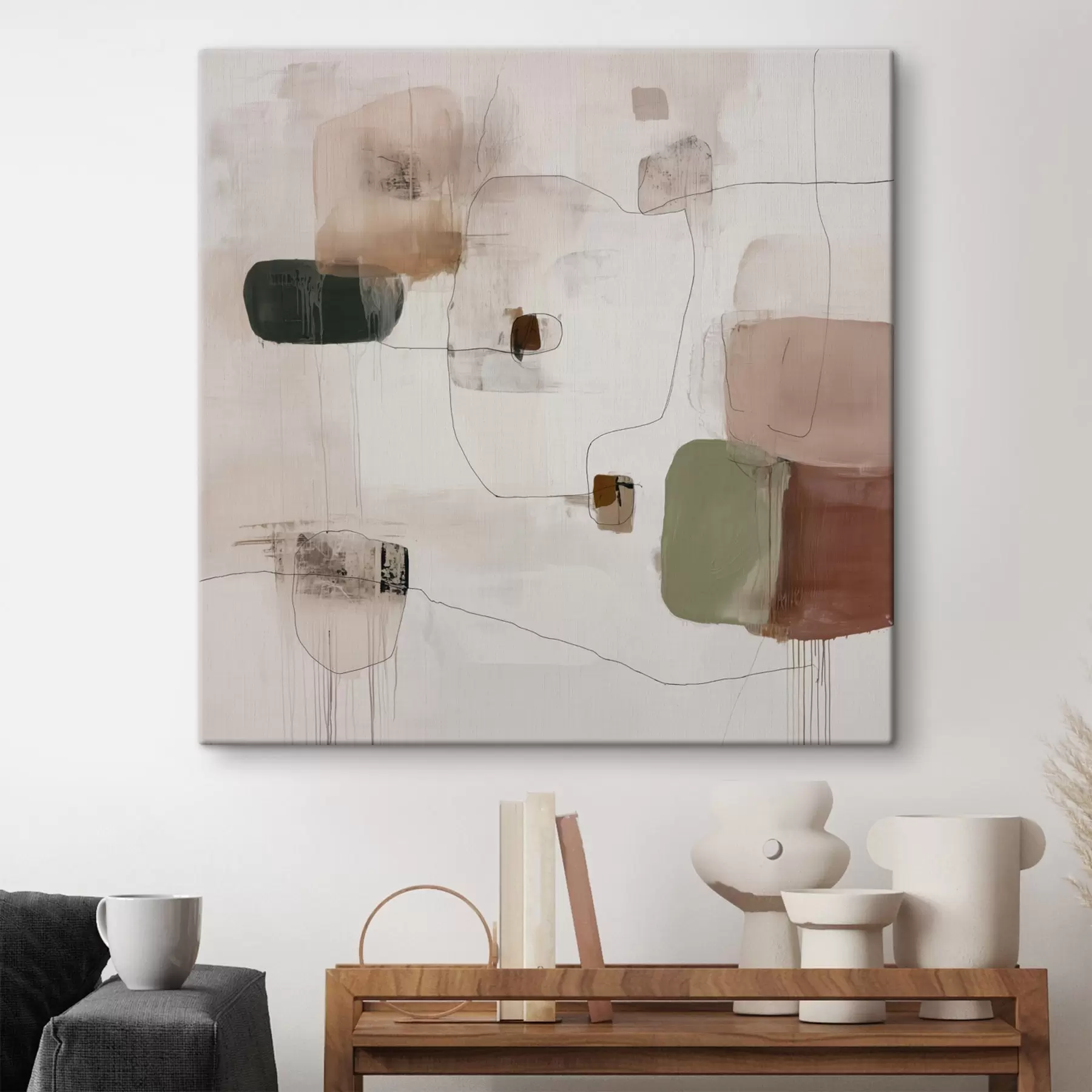 Wandbilder Abstrakter Minimalismus in warmen Farbtönen s45860