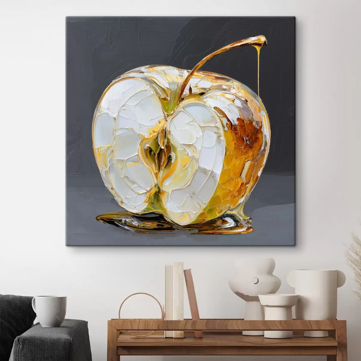 Wandbilder Süßer Apfel im Malstil s45861