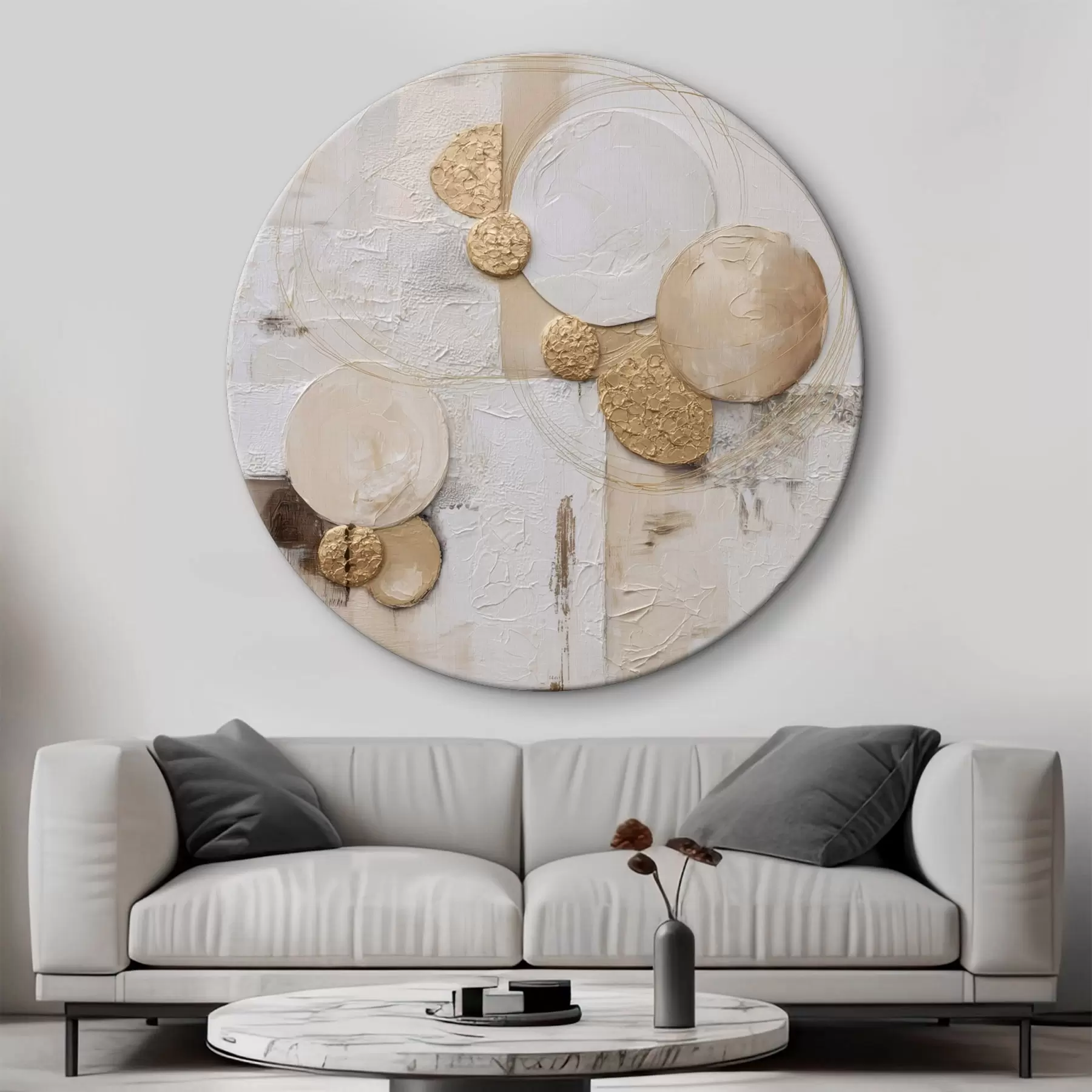 Wandbilder Abstraktion im volumetrischen Malstil r45852