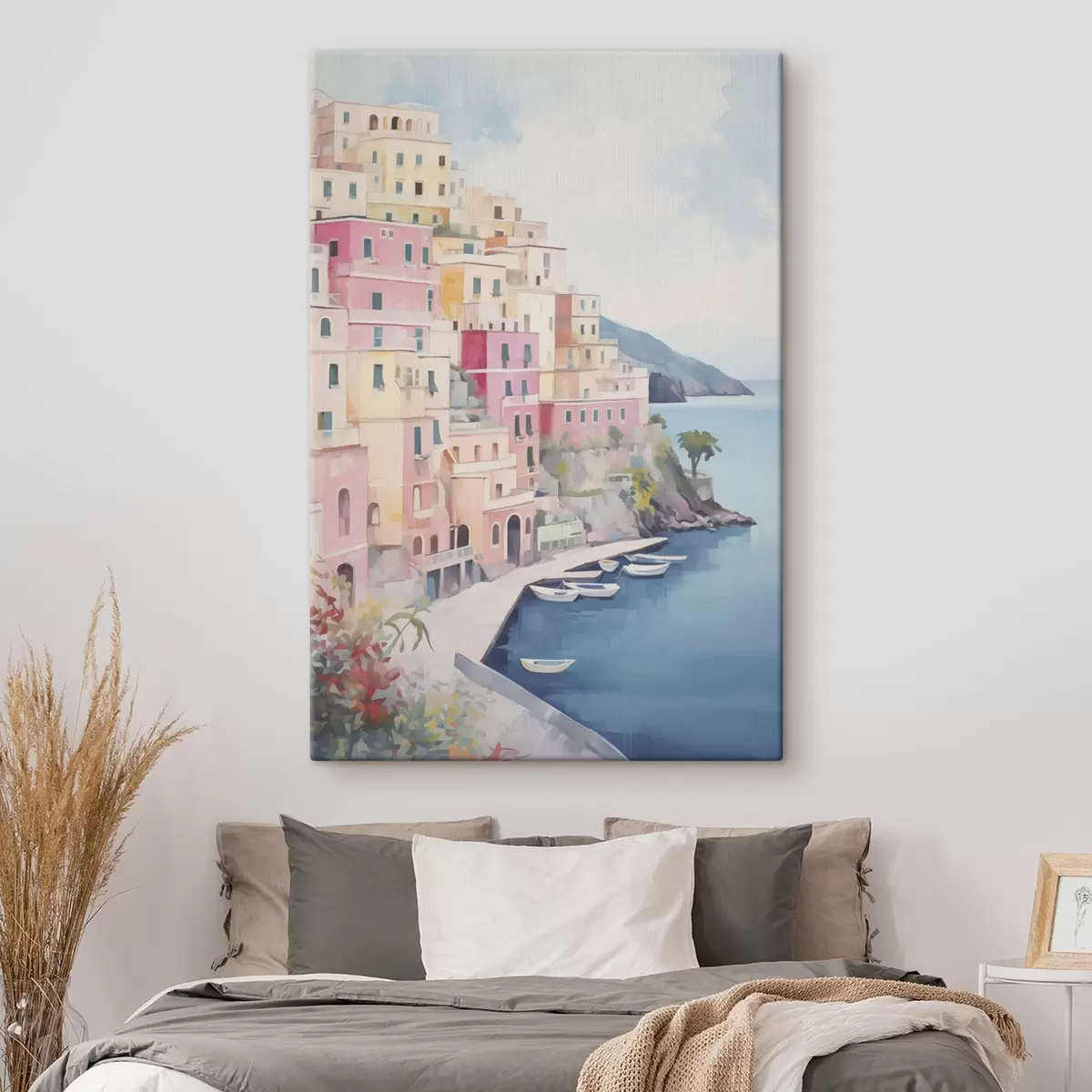 Wandbilder Häuser an der Meeresbucht s46066