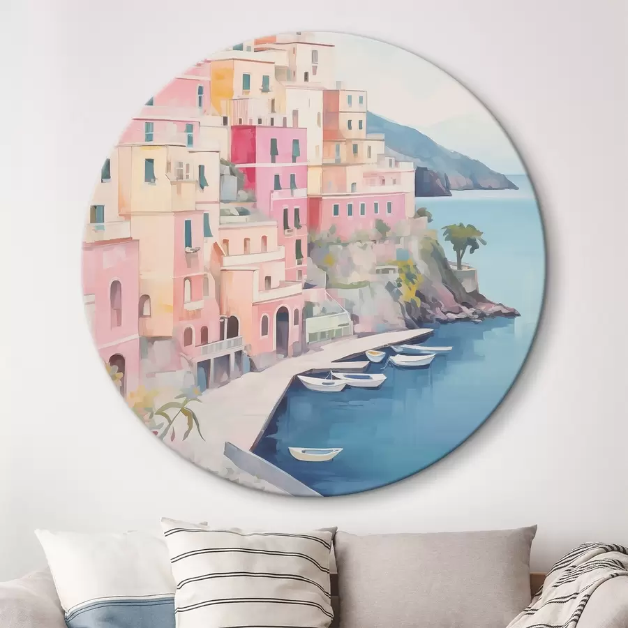 Wandbilder Häuser an der Meeresbucht r46066