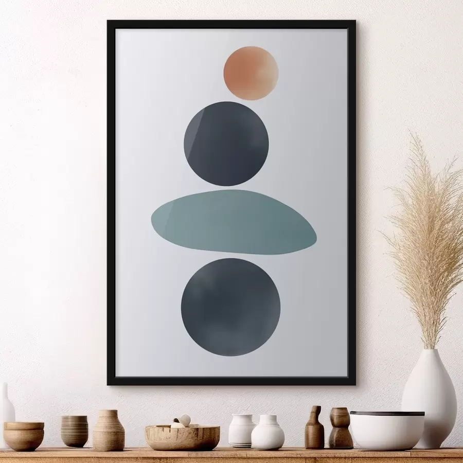 Fototapete Abstrakte abgerundete Flecken f46061