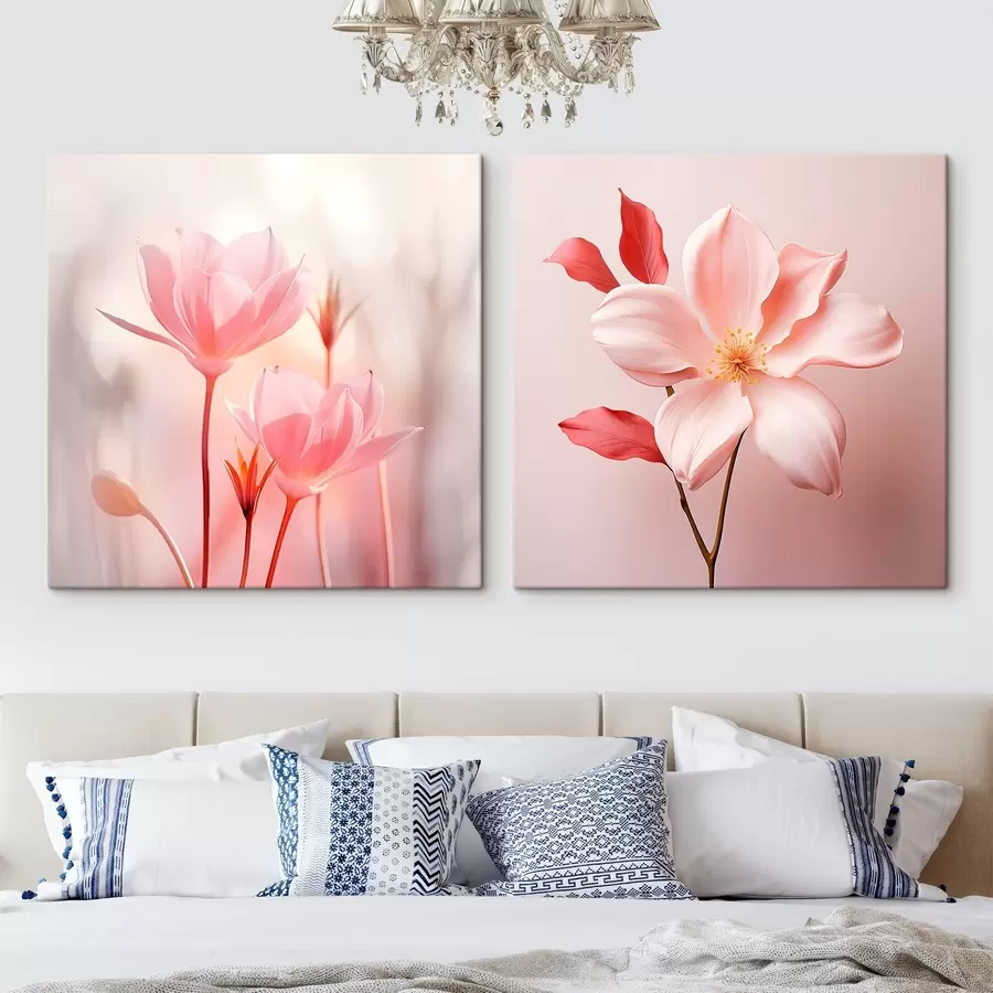 Wandbilder Rosa Blumenarrangement im modernen Stil m00708