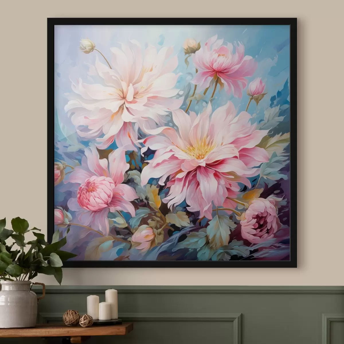 Poster Zartes Bouquet im Aquarellstil f45737