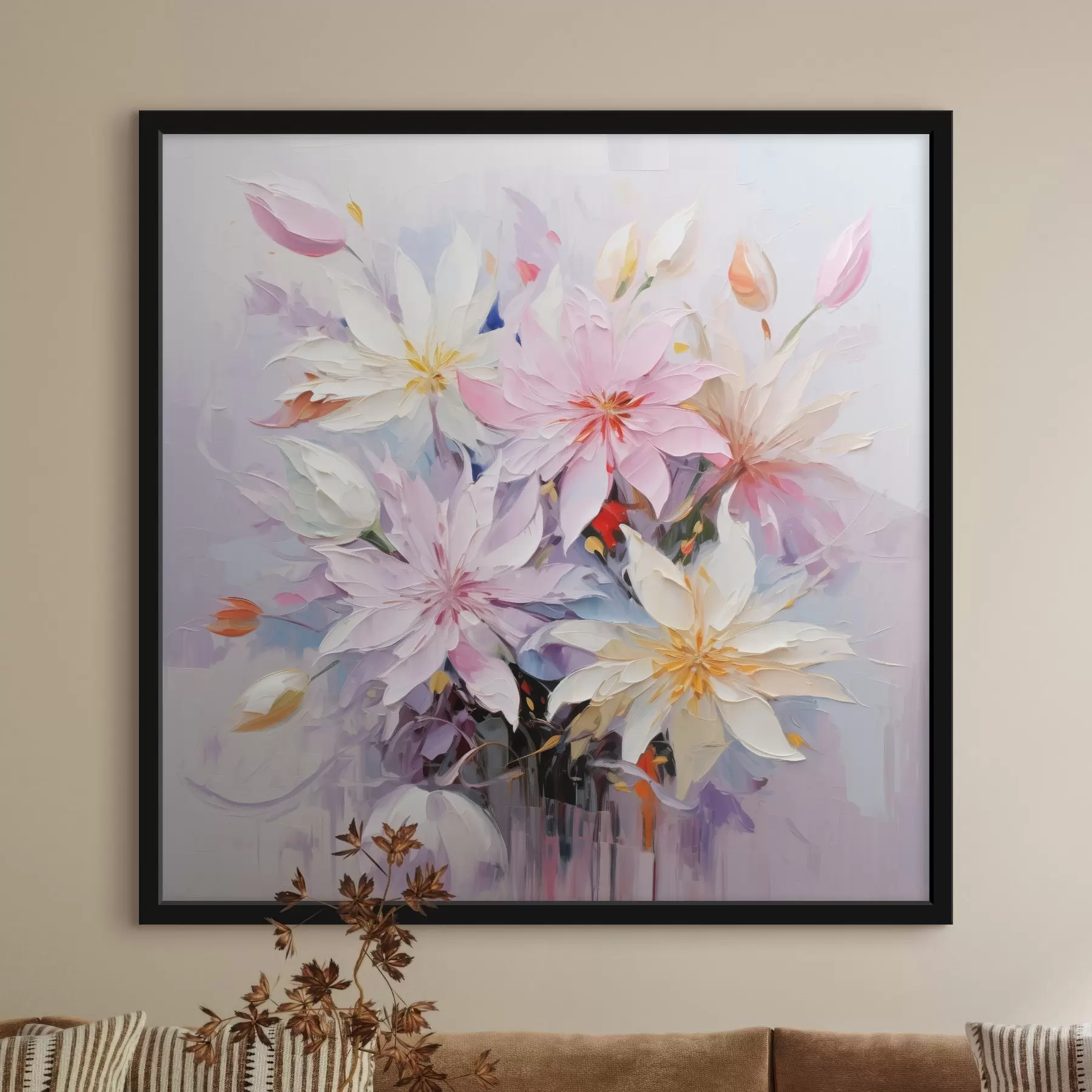 Fototapete Blumenstrauß im Ölgemälde-Stil f45738