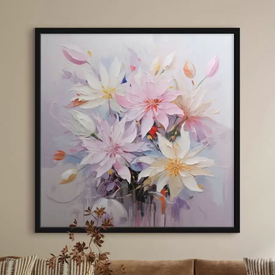 Fototapete Blumenstrauß im Ölgemälde-Stil f45738